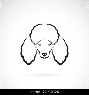 Image vectorielle d'un visage de chien sur fond blanc. Illustration vectorielle superposée facile à modifier. Illustration de Vecteur