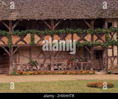 L'ARCHITECTURE DE CHARME DE LA FRANCE, UNE MAISON ANCIENNE À CHALON SUR-SAÔNE NR TENARRE DANS LA RÉGION BOURGOGNE-FRANCHE-COMTÉ DANS L'EST DE LA FRANCE. Banque D'Images