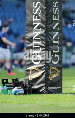 Rome, Italie. 12th mars 2022. Logo des six nations de Guinnes pendant l'Italie contre l'Écosse, match de rugby des six nations à Rome, Italie, mars 12 2022 crédit: Agence de photo indépendante/Alamy Live News Banque D'Images