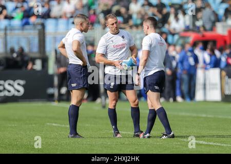 Rome, Italie. 12th mars 2022. Arbitres match pendant l'Italie contre l'Ecosse, Rugby six Nations match à Rome, Italie, Mars 12 2022 crédit: Independent photo Agency/Alay Live News Banque D'Images