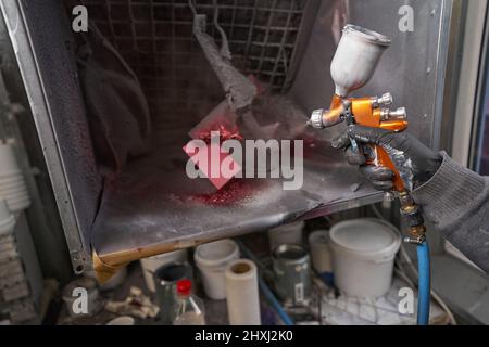 Test de coloration, test de couleur dans une chambre spéciale Banque D'Images