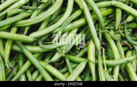 Un tas de haricots verts Banque D'Images