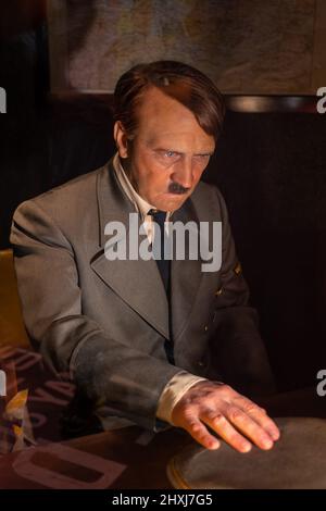 Adolf Hitler cire dans le musée de cire de Madame Tussauds Berlin à Berlin, Allemagne. Banque D'Images