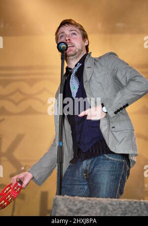 Ricky Wilson, Kaiser Chiefs, V2005, Hylands Park, Chelmsford, Essex, Grande-Bretagne - 20 août 2005 Banque D'Images