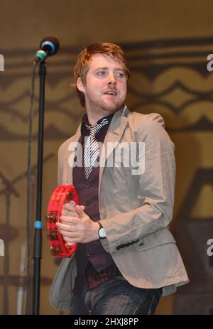 Ricky Wilson, Kaiser Chiefs, V2005, Hylands Park, Chelmsford, Essex, Grande-Bretagne - 20 août 2005 Banque D'Images