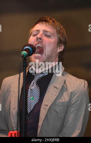 Ricky Wilson, Kaiser Chiefs, V2005, Hylands Park, Chelmsford, Essex, Grande-Bretagne - 20 août 2005 Banque D'Images