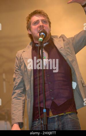 Ricky Wilson, Kaiser Chiefs, V2005, Hylands Park, Chelmsford, Essex, Grande-Bretagne - 20 août 2005 Banque D'Images