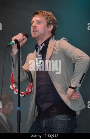 Ricky Wilson, Kaiser Chiefs, V2005, Hylands Park, Chelmsford, Essex, Grande-Bretagne - 20 août 2005 Banque D'Images