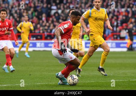 NOTTINGHAM, ROYAUME-UNI. MAR 12th Cafu de la forêt de Nottingham lors du match de championnat Sky Bet entre la forêt de Nottingham et Reading au City Ground, Nottingham, le samedi 12th mars 2022. (Crédit : Jon Hobley | MI News) Banque D'Images