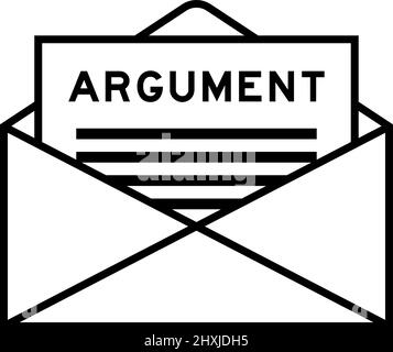 Enveloppe et lettre avec mot argument comme titre Illustration de Vecteur