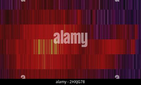 Arrière-plan multicolore de lignes clignotantes en bandes. Mouvement. Les lignes multicolores chatoyantes se déplacent en bandes. Les lignes verticales créent une distorsion ou Banque D'Images