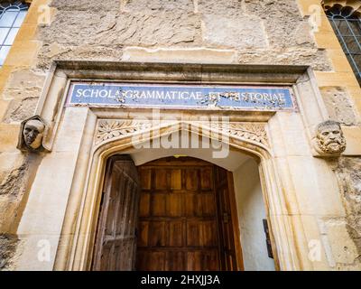 Une entrée à l'une des bibliothèques Bodleian, Oxford, Royaume-Uni Banque D'Images