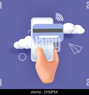 Application bancaire mobile et paiement électronique. Illustration vectorielle Illustration de Vecteur