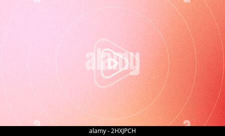 Arrière-plan abstrait coloré avec des anneaux étroits à dispersion pulsatoire et des triangles plus petits. Mouvement. Toile de fond à dégradé lumineux avec silhouettes en mouvement Banque D'Images