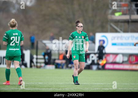 Durham, Royaume-Uni. 13th mars 2022. Becky Salicki de Durham lors du match de football FA WSL 2 entre Durham et Coventry United au parc sportif de Maiden Castle à Durham, en Angleterre. Richard Callis/SPP crédit: SPP Sport Press photo. /Alamy Live News Banque D'Images