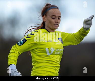 Durham, Royaume-Uni. 13th mars 2022. Naoisha McAloon de Durham lors du match de football FA WSL 2 entre Durham et Coventry United au parc sportif de Maiden Castle à Durham, en Angleterre. Richard Callis/SPP crédit: SPP Sport Press photo. /Alamy Live News Banque D'Images