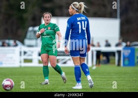 Durham, Royaume-Uni. 13th mars 2022. Katie Wilkinson de Coventry pendant le match de football FA WSL 2 entre Durham et Coventry United au parc sportif de Maiden Castle à Durham, en Angleterre. Richard Callis/SPP crédit: SPP Sport Press photo. /Alamy Live News Banque D'Images