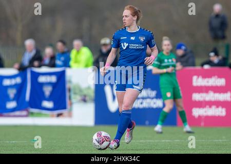 Durham, Royaume-Uni. 13th mars 2022. Kathryn Hill de Durham pendant le match de football FA WSL 2 entre Durham et Coventry United au parc sportif Maiden Castle de Durham, en Angleterre. Richard Callis/SPP crédit: SPP Sport Press photo. /Alamy Live News Banque D'Images