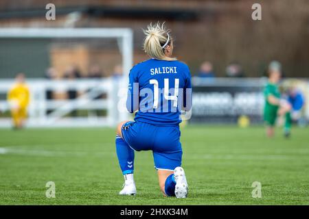 Durham, Royaume-Uni. 13th mars 2022. Becky Salicki de Durham lors du match de football FA WSL 2 entre Durham et Coventry United au parc sportif de Maiden Castle à Durham, en Angleterre. Richard Callis/SPP crédit: SPP Sport Press photo. /Alamy Live News Banque D'Images