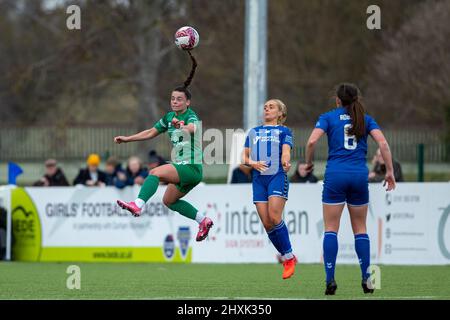 Durham, Royaume-Uni. 13th mars 2022. Action lors du match de football FA WSL 2 entre Durham et Coventry United au parc sportif de Maiden Castle à Durham, en Angleterre. Richard Callis/SPP crédit: SPP Sport Press photo. /Alamy Live News Banque D'Images