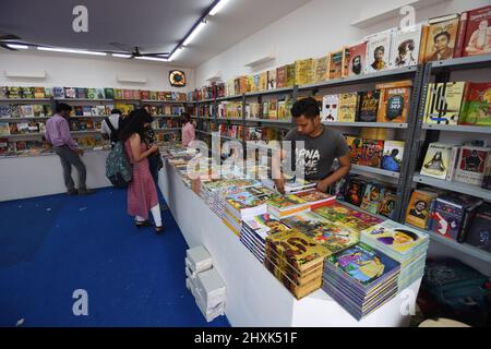 La foire internationale du livre de Kolkata 45th. Salt Lake City, Kolkata, Bengale-Occidental, Inde. Banque D'Images