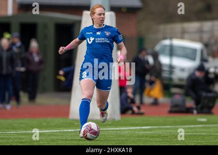 Durham, Royaume-Uni. 13th mars 2022. Kathryn Hill de Durham pendant le match de football FA WSL 2 entre Durham et Coventry United au parc sportif Maiden Castle de Durham, en Angleterre. Richard Callis/SPP crédit: SPP Sport Press photo. /Alamy Live News Banque D'Images