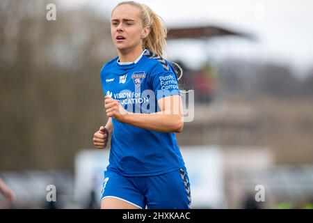 Durham, Royaume-Uni. 13th mars 2022. Beth Hepple de Durham lors du match de football FA WSL 2 entre Durham et Coventry United au parc sportif de Maiden Castle à Durham, en Angleterre. Richard Callis/SPP crédit: SPP Sport Press photo. /Alamy Live News Banque D'Images