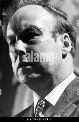 John Tyndall, chef du Parti du Front national, vu ici lors d'un rassemblement le 1977 juillet Banque D'Images