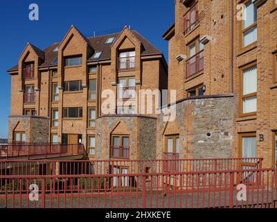 Ocean Park Apartments, construit sur le site de l'historique The Royal Hotel / Westward Ho! Hôtel / Golden Bay hôtel, Westward Ho! Devon, Royaume-Uni Banque D'Images