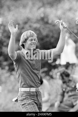 British Open 1976. Royal Birkdale Golf Club, Southport, Sefton, Merseyside, 10th juillet 1976. Open Champion 1976, Johnny Miller. Banque D'Images