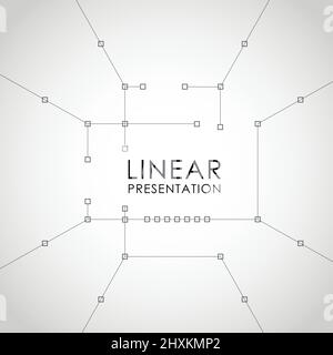 Résumé connecter l'arrière-plan du vecteur polygonal de la structure avec des lignes et des points de géométrie Illustration de Vecteur