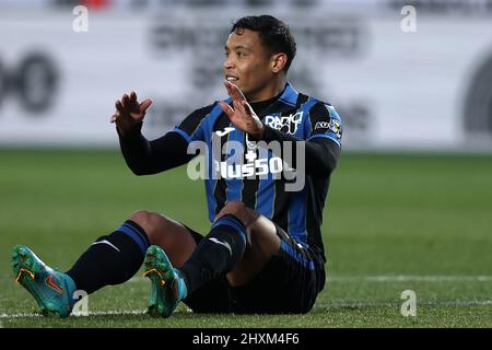 Bergame, Italie. 13th mars 2022. Luis Muriel (Atalanta BC) réagit pendant Atalanta BC vs Gênes CFC, football italien série A match à Bergame, Italie, Mars 13 2022 crédit: Agence de photo indépendante/Alamy Live News Banque D'Images
