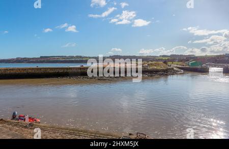 St Andrew's Harbour and Beach, St Andrews, Fife, Écosse, Royaume-Uni Banque D'Images
