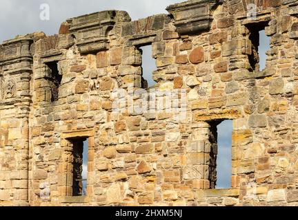 Ruines du château de St Andrews à St Andrews, Fife, Écosse, Royaume-Uni Banque D'Images