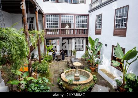 Cour de Casa Museo Cayetano, San Cristobal de la Laguna, Tenerife, espagne Banque D'Images