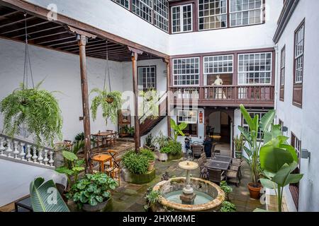 Cour de Casa Museo Cayetano, San Cristobal de la Laguna, Tenerife, espagne Banque D'Images