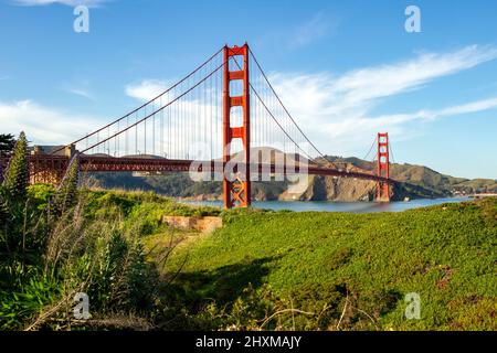 Pont suspendu Gold Gate de San Francisco Banque D'Images