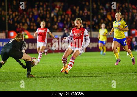 Crawley, Royaume-Uni. 13th mars 2022. Jordan Nobbs of Arsenal lors du match de Super League féminin de la FA entre Brighton & Hove Albion Women et Arsenal au People's Pension Stadium, le 13th 2022 mars à Crawley, Royaume-Uni. (Photo de Jeff Mood/phcimages.com) Credit: PHC Images/Alamy Live News Banque D'Images