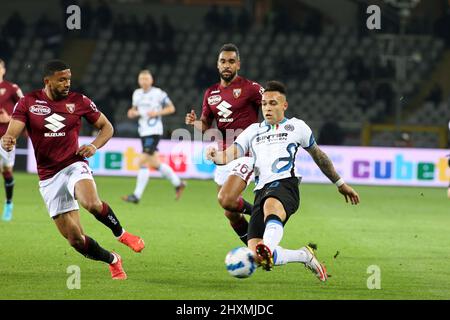 Turin, Italie. 13th mars 2022. Lautaro Martinez (FC Internazionale) au cours de Torino FC vs Inter - FC Internazionale, football italien série A match à Turin, Italie, Mars 13 2022 crédit: Independent photo Agency/Alamy Live News Banque D'Images