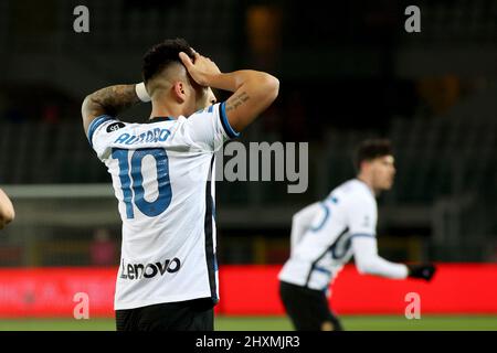 Turin, Italie. 13th mars 2022. Lautaro Martinez (FC Internazionale) déçu pendant Torino FC vs Inter - FC Internazionale, italien football série A match à Turin, Italie, Mars 13 2022 crédit: Independent photo Agency/Alamy Live News Banque D'Images