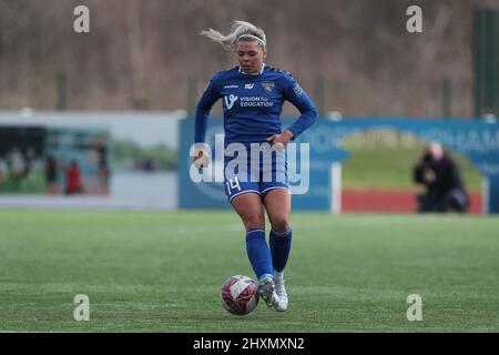 DURHAM, ROYAUME-UNI. 13th MARS Becky Salicki de Durham Women lors du match de championnat féminin de la FA entre Durham Women FC et Coventry se sont Unis au château de Maiden, à Durham City, le dimanche 13th mars 2022. (Credit: Mark Fletcher | MI News) Credit: MI News & Sport /Alay Live News Banque D'Images