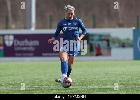 DURHAM, ROYAUME-UNI. 13th MARS Becky Salicki de Durham Women lors du match de championnat féminin de la FA entre Durham Women FC et Coventry se sont Unis au château de Maiden, à Durham City, le dimanche 13th mars 2022. (Credit: Mark Fletcher | MI News) Credit: MI News & Sport /Alay Live News Banque D'Images