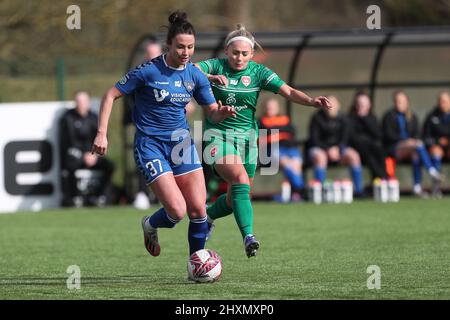 DURHAM, ROYAUME-UNI. 13th MARS Durham Women's Liz Ejupi lors du match de championnat féminin FA entre Durham Women FC et Coventry United au château de Maiden, à Durham City, le dimanche 13th mars 2022. (Credit: Mark Fletcher | MI News) Credit: MI News & Sport /Alay Live News Banque D'Images