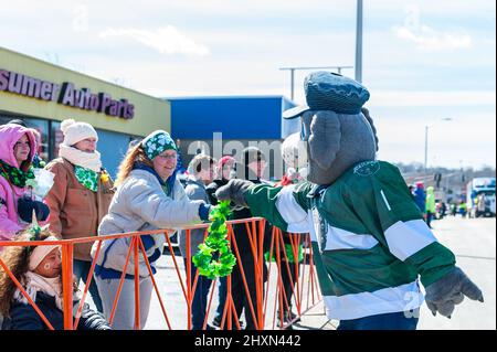 Parade de la Saint-Patrick, Worcester, Massachusetts, 13 mars 2022 Banque D'Images