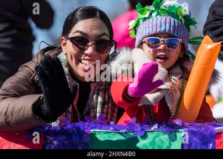 Parade de la Saint-Patrick, Worcester, Massachusetts, 13 mars 2022 Banque D'Images