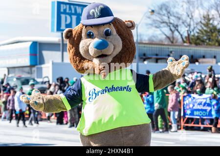 Parade de la Saint-Patrick, Worcester, Massachusetts, 13 mars 2022 Banque D'Images