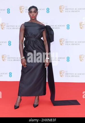 Londres, Royaume-Uni. 13th mars 2022. L'actrice britannique Lashana Lynch participe aux EE British Academy film Awards au Royal Albert Hall, à Londres, le dimanche 13 mars 2022. Photo par Rune Hellestad/UPI crédit: UPI/Alay Live News Banque D'Images