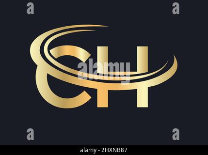 Original monogramme lettre CH logo Design Vector. Modèle de logo CH Illustration de Vecteur