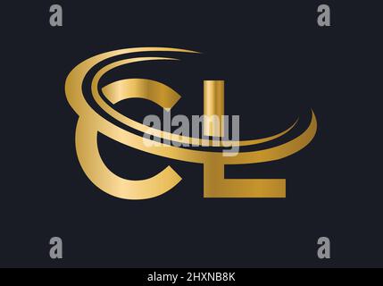 Original monogramme lettre CL logo Design Vector. Modèle de logo CL Illustration de Vecteur