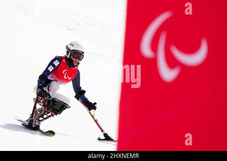 Pékin, Chine. 12th mars 2022. Norika Harada (JPN), 12 mars 2022 - ski alpin : séance de slalom féminin 2nd au Centre national de ski alpin de Yanqing pendant les Jeux paralympiques d'hiver de 2022 à Beijing en Chine. Credit: MA SPORTS/AFLO/Alay Live News Banque D'Images